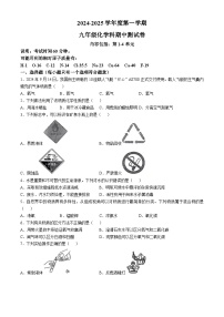 广东省汕头市潮南区陈店实验学校、外语学校2024-2025学年九年级上学期11月期中化学试题