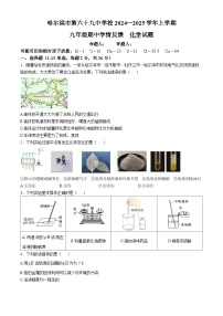 黑龙江省哈尔滨市第六十九中学2024-2025学年九年级上学期期中学情反馈化学试题