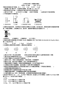 新鲁教版九年级化学第一学期期末考试试题（含答案）