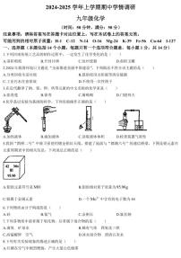 【化学+答案】河南省实验中学等校2024-2025学年九上期中联考试卷