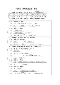 湖南省岳阳市湘阴县岭北五校联考2024-2025学年九年级上学期11月期中化学试题