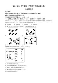 陕西省西安市阎良区2024～～2025学年九年级上学期期中测试化学试卷(含答案)