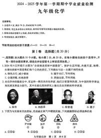 2024-2025学年山西省运城市九年级上学期期中考试 化学试题及答案