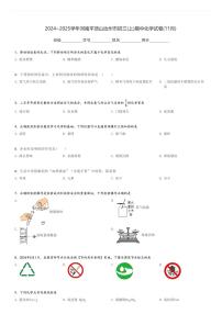 2024～2025学年河南平顶山汝州市初三(上)期中化学试卷(11月)[原题+解析]