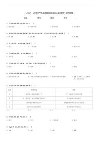 2024～2025学年上海普陀区初三(上)期中化学试卷[原题+解析]