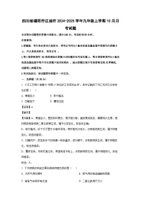 四川省绵阳市江油市2024-2025学年九年级上学期10月月考化学试卷（解析版）