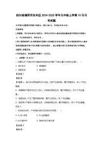 四川省绵阳市安州区2024-2025学年九年级上学期10月月考化学试卷（解析版）