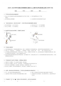 2024～2025学年内蒙古赤峰喀喇沁旗初三(上)期中化学试卷(锦山第三中学11月)[原题+解析]