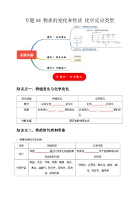 2025年中考化学一轮复习考点过关练习专题04 物质的变化和性质 化学反应类型（2份，原卷版+解析版）