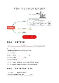 2025年中考化学一轮复习考点过关练习专题05 质量守恒定律 化学方程式（2份，原卷版+解析版）