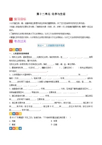 （人教版）中考化学一轮复习考点过关讲义第十二单元 化学与生活（2份，原卷版+解析版）