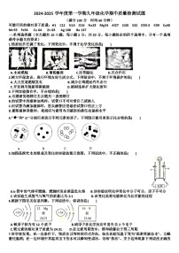 山东济南历城区2024—2025学年九年级化学第一学期期中考试试题（含答案）