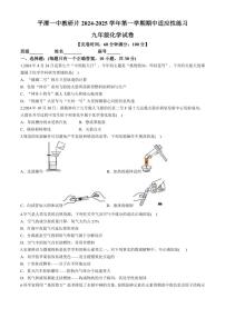 福建省福州市平潭县一中教研片2024～2025学年九年级(上)化学期中适应性练习(含答案)