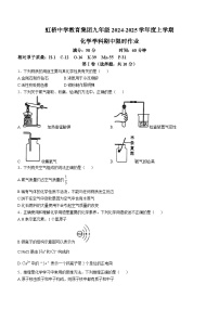 辽宁省沈阳市虹桥中学教育集团2024-2025学年九年级上学期期中考试化学试卷