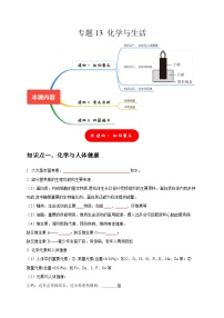 专题一3  化学与生活（讲义+练习）-  【考点精讲】最新中考化学复习考点一遍过（全国通用）