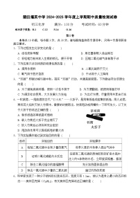 福建省莆田市擢英中学2024-2025学年九年级上学期期中考试化学试题