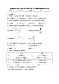 福建省厦门双十中学2025届九年级上学期期中考试化学试卷(含答案)