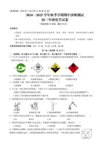 2024～2025学年云南省昆明市五华区云南民族大学附属中学九年级(上)期中联考诊断测试化学试卷(含答案)