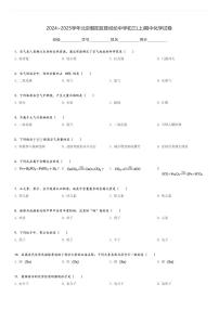 2024～2025学年北京朝阳区陈经纶中学初三(上)期中化学试卷(含解析)