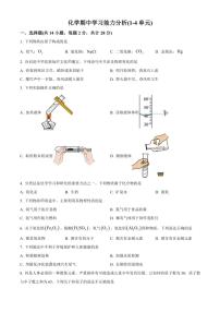 陕西省安康市2024～2025学年九年级(上)期中化学试卷(含答案)