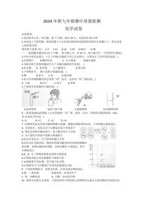 河南省商丘市柘城县2024～2025学年九年级(上)期中质量检测化学试卷(含答案)