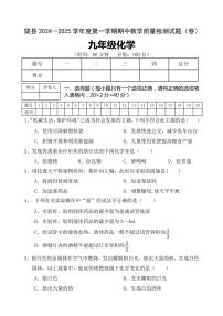 陕西省宝鸡市陇县2024～2025学年九年级(上)期中教学质量检测化学试卷(含答案)