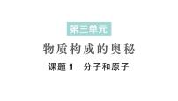 初中化学人教版（2024）九年级上册（2024）课题1 分子和原子作业ppt课件