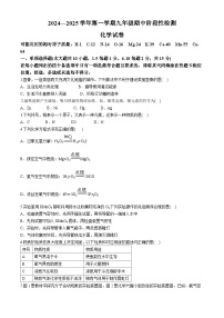 江西省宜春市部分校2024-2025学年九年级上学期期中联考化学试卷(无答案)