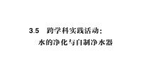 科粤版（2024）九年级上册（2024）第三单元 维持生命的物质——氧气、水……3.5 跨学科实践活动：水的净化与自制净水器作业ppt课件