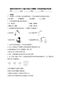 咸阳市实验中学2025届九年级上学期第二次质量检测化学试卷(含答案)