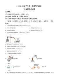 安徽省蚌埠市2024～2025学年九年级(上)期中G5联考化学试卷(含答案)