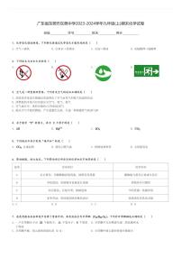 广东省东莞市东莞中学2023-2024学年九年级(上)期末化学试卷(含解析)