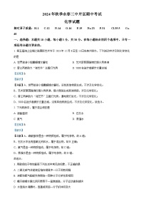 福建省泉州市永春县第三片区2024-2025学年九年级上学期期中考试化学试题（解析版）-A4