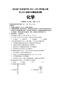 四川省广安友谊中学 2024-2025学年九年级上学期期中化学质量检测试卷