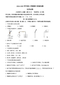 辽宁省沈阳市第一八四中学2024-2025学年九年级上学期期中考试化学试题