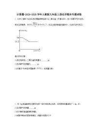 2024-2025学年人教版九年级上册化学期末专题训练：计算题（含解析）