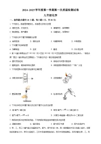 甘肃省平凉市第十中学2024-2025学年九年级上学期第一次月考化学试卷（原卷版）-A4