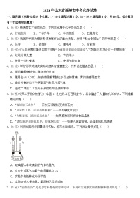 2024年山东省淄博市中考化学试卷（附答案）