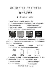 山东省济宁市任城区2024--2025学年八年级上学期期中化学试卷