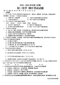 山东省日照市新营中学2024-2025学年九年级上学期期中考试化学试卷
