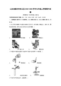 2024~2025学年山东省德州市庆云县九年级(上)期中化学试卷