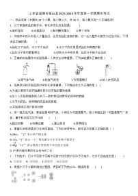 山东省淄博市桓台县2023-2024学年八年级上学期期末考试化学试卷