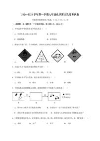 2024～2025学年甘肃省武威市凉州区高坝镇九年制学校联考九年级(上)第三次月考化学试卷(含答案)