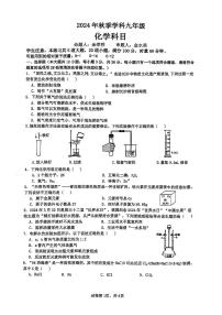 湖南省长沙北雅中学2024--2025学年九年级上学期第三次月考化学试卷