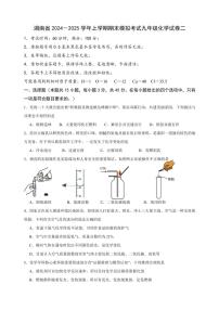 2024～2025学年湖南省九年级(上)期末模拟考试化学试卷二(含答案)