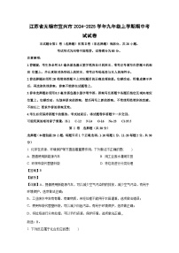 2024~2025学年江苏省无锡市宜兴市九年级上学期期中考试化学试卷(解析版)