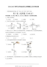 2024～2025学年山西省吕梁市部分学校九年级(上)化学第三次月考试卷(含解析)