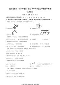 2024～2025学年辽宁省沈阳市第四十三中学九年级(上)期中化学试卷(含答案)