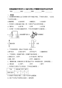 河南省南阳市邓州市2025届九年级上学期期中质量评估化学试卷(含答案)