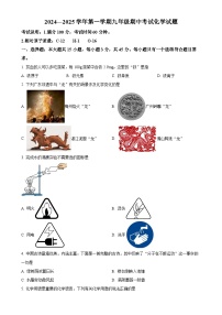 广东省东莞市东华中学2024--2025学年九年级上学期期中考试化学试卷-A4